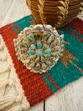 Navajo Royston Turquoise & Sterling Silver Cluster Cuff Bracelet