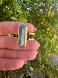 “The Golden Collection” Wild & Free Handmade Natural Turquoise 14k Gold Plated Adjustable Ring