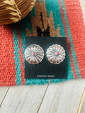 Navajo Sterling Silver & Pink Dream Mojave Concho Post Earrings