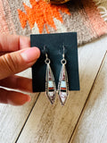 Navajo Sterling Silver & Multi Stone Inlay Dangle Earrings