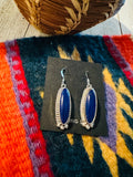 Navajo Lapis and Sterling Silver Dangle Earrings