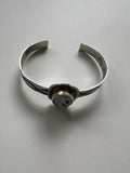 Navajo Golden Hill Turquoise & Sterling Silver Cuff Bracelet Signed