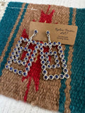 “Rodeo Queen” Nizhoni Sterling Silver & Blue Lapis Rectangle Dangle Earrings