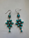 “Turquoise Twlight” Handmade Turquoise and Sterling Silver Dangles