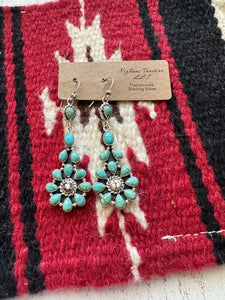 “Desert Sky Dancer” Handmade Turquoise, Wild Horse and Sterling Silver Dangles