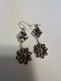 “Desert Flower Dangles” Handmade Wild Horse and Sterling Silver Dangles