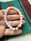 Handmade Beaded Pink Stretch Bracelet