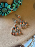 “The Dreamy” Handmade Orange Mojave and Sterling Silver Dangles