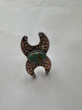 “Crazy 8” Handmade Number 8 Turquoise And Sterling Silver Adjustable Ring