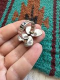 “The Lucky One” Nizhoni Handmade Wild Horse & Sterling Silver Adjustable 4 Stone Ring