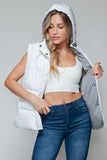 Snobbish Snap and Zip Closure Hooded Vest