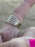 Zuni Sterling Silver White Opal 4 Row Rings