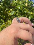 Zuni Sterling Silver Multi Colored 6 Stone Ring