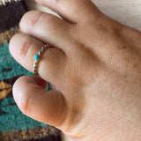 “The Dainty” Navajo Sterling Silver & Turquoise Ring