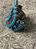 Anthony Skeets Navajo Turquoise & Sterling Silver Cuff Bracelet Signed