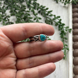 “The Double Arrow” Navajo Turquoise Sterling Silver Ring