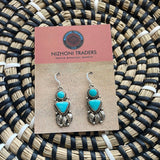 Navajo Sterling Silver & Turquoise Dangle Earrings