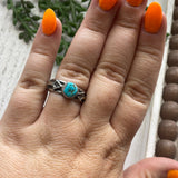 “The Double Arrow” Navajo Turquoise Sterling Silver Ring