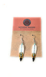 Feather Turquoise Sterling Silver Dangle Earrings