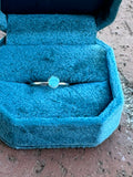 Zuni Sterling Silver & Blue Opal Dot Ring