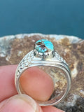 Navajo Turquoise 8 Sterling Silver Ring Sz 5.5