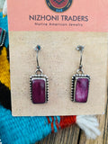 Navajo Sterling Silver & Purple Spiny Lariat Necklace Set