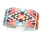 Navajo Made Beaded Leather Bracelet