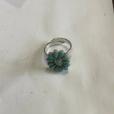 “The Turquoise Queen Ring” Handmade Turquoise And Sterling Silver Adjustable Ring