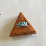 Zuni Sterling Silver Double Turquoise 12 Stone Stacker Ring