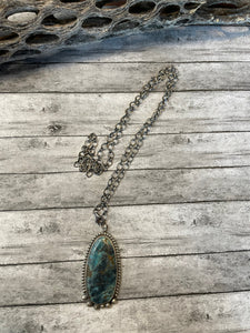 Navajo Turquoise And Sterling Silver Necklace