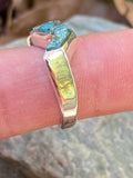 Turquoise 8 & Sterling Silver Stacker Ring Size 6.25