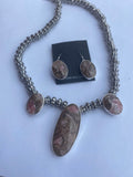 Navajo Rhodonite & Sterling Silver Beaded Necklace Set