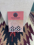 “The Delaney” Navajo Queen Pink Conch Shell And Sterling Silver Necklace Earrings Set Signed