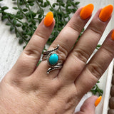 Incredible Navajo Turquoise Sterling Silver Ring Size 8 Signed T Yazzie