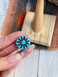 Zuni Sterling Silver & Turquoise Cluster Ring