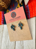 Zuni Turquoise & Sterling Silver Shadowbox Stud Earrings