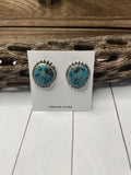 Navajo Sterling Silver & Turquoise Post Earrings