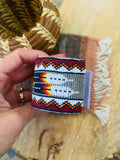 Navajo Made Beaded Leather Bracelet