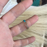 Zuni Sterling Silver & Turquoise 4 Stone Inlay Band Ring