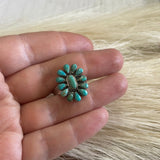 “The Turquoise Queen Ring” Handmade Turquoise And Sterling Silver Adjustable Ring