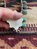 “The Rainstorm” Beautiful Navajo Sterling Silver Turquoise Necklace & Earring Set