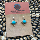 Navajo Sterling Silver & Turquoise Dangle Earrings