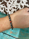 Navajo Coral And Sterling Silver Bracelet