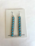 Navajo Sterling Silver & Turquoise Dangle Earrings