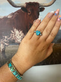 “The Must Have” Navajo Sterling Silver Single Stone Turquoise Ring