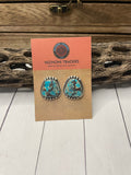 Navajo Sterling Silver & Turquoise Post Earrings